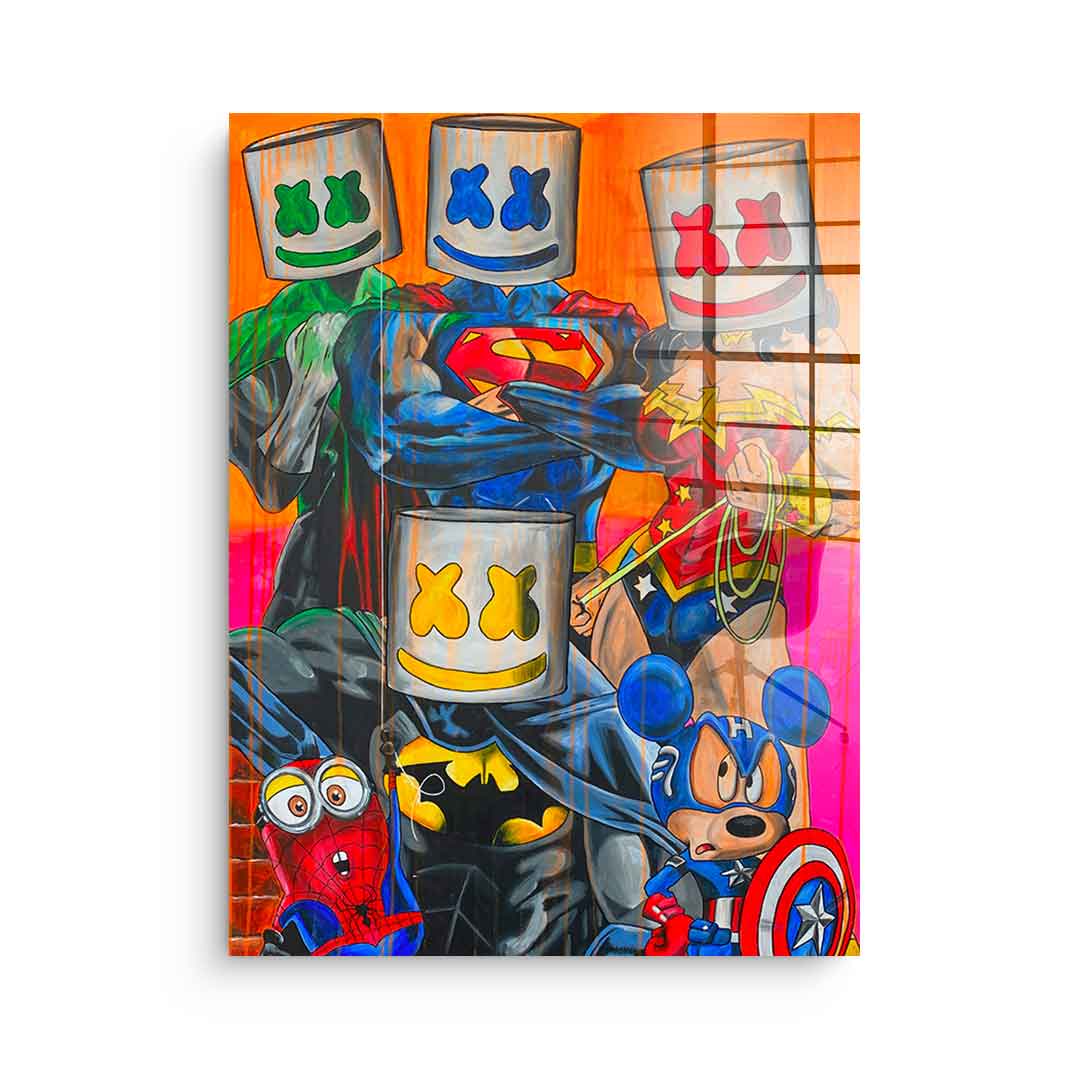 Marshmello Heroes - Acrylic glass