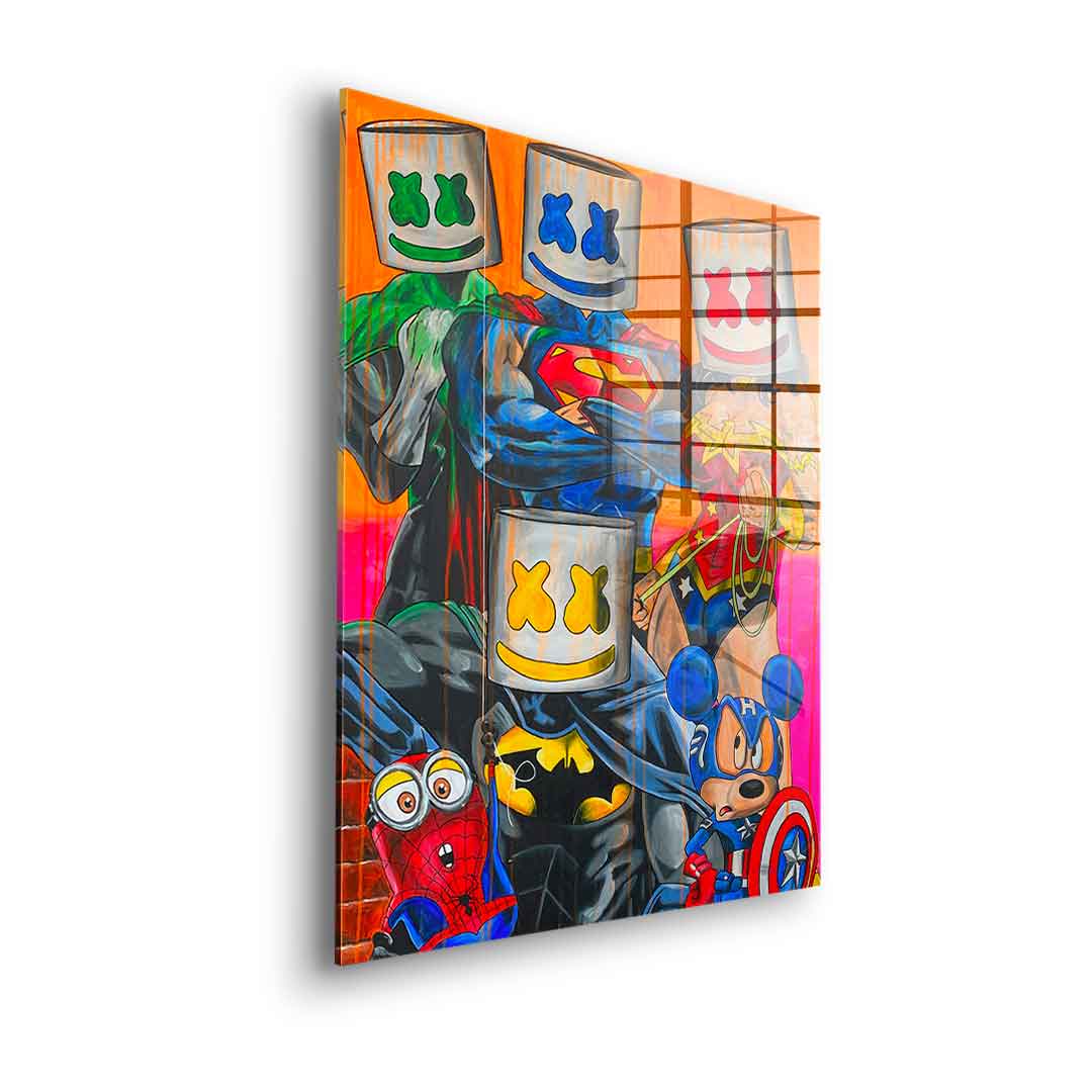 Marshmello Heroes - Acrylic glass