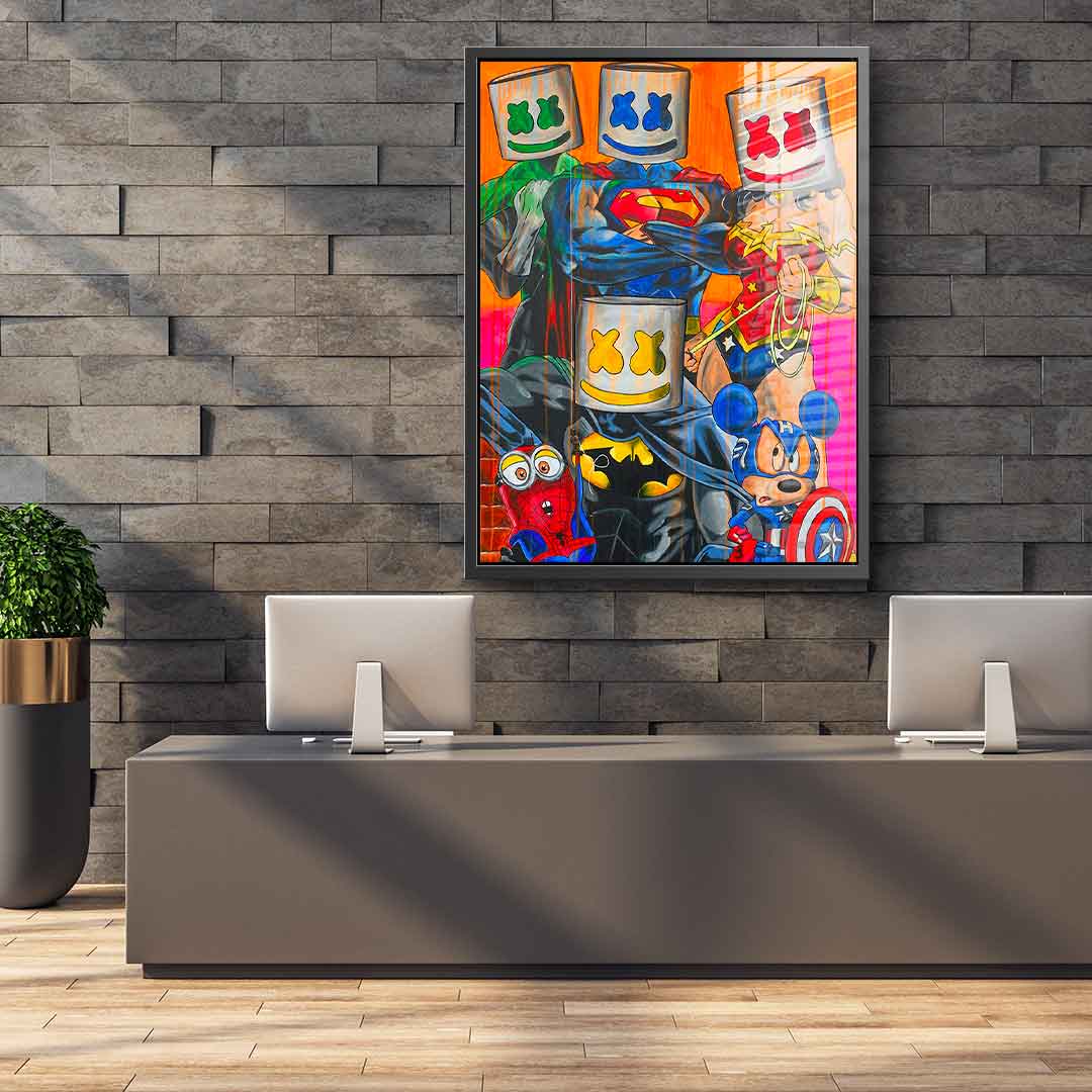 Marshmello Heroes - Acrylic glass