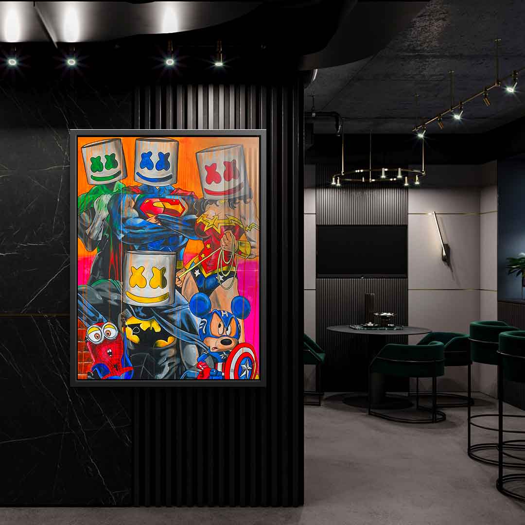 Marshmello Heroes - Acrylic glass