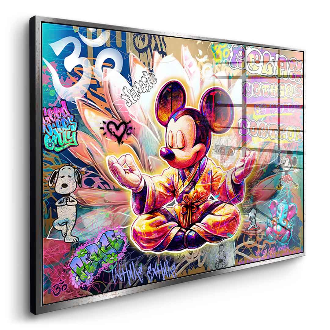 Mickey Yoga - Acrylglas