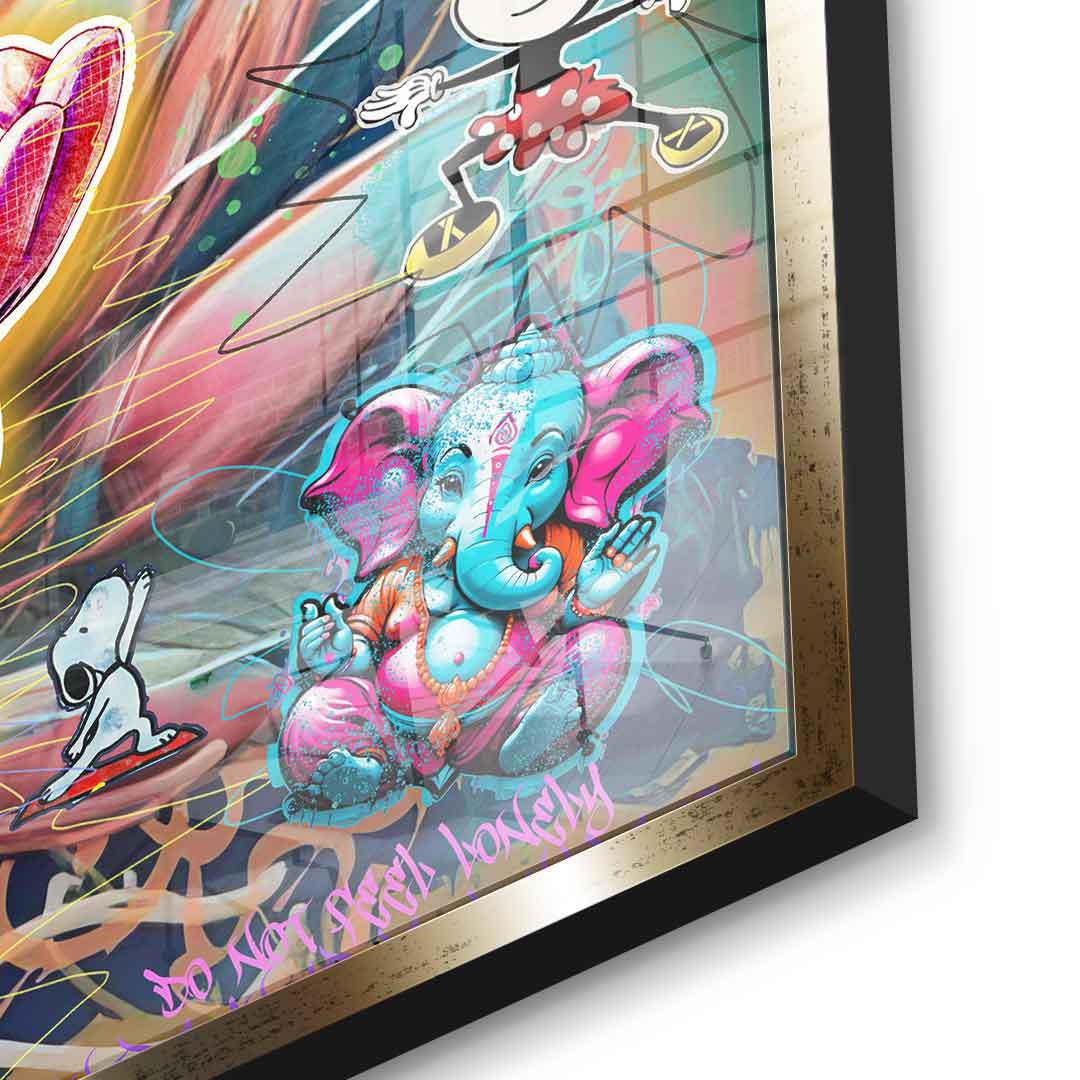 Mickey Yoga - Acrylglas