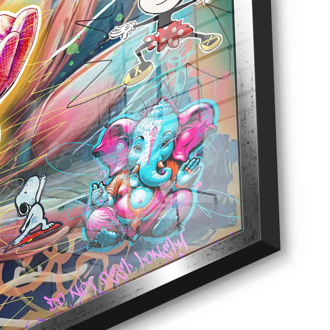 Mickey Yoga - Acrylglas