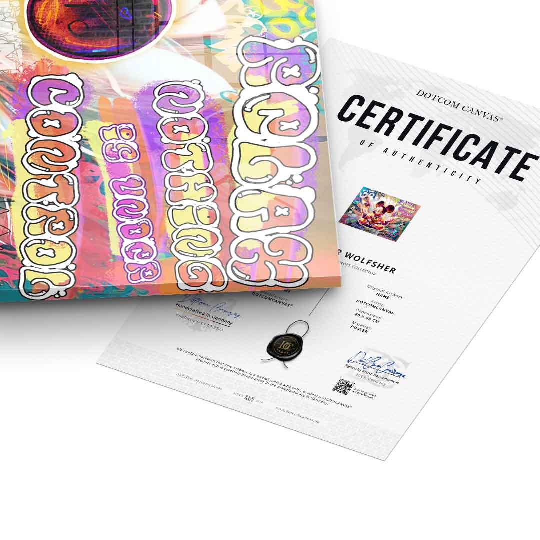 Mickey Yoga - Acrylglas