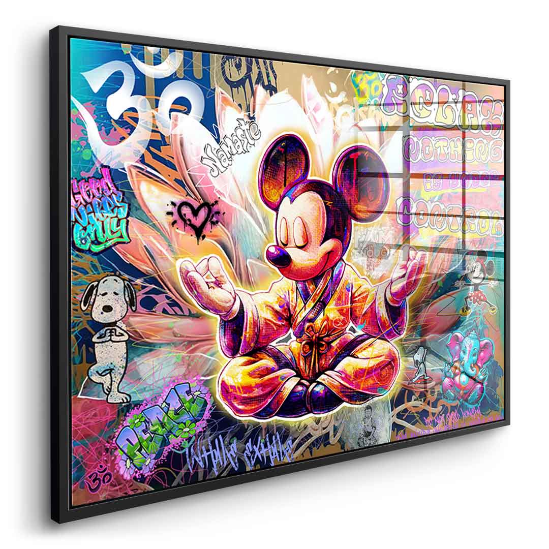 Mickey Yoga - Acrylglas