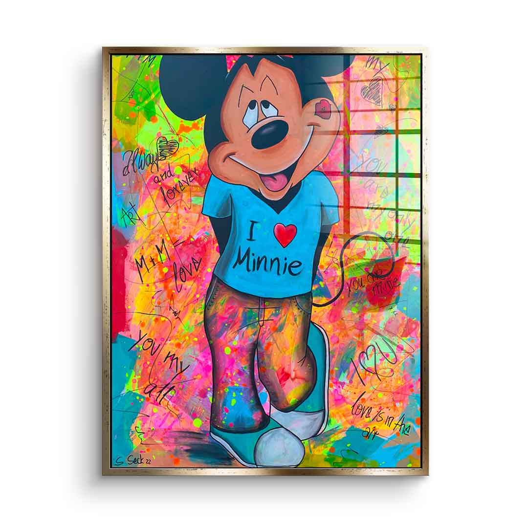 Mickey Kocha Minnie - Szkło akrylowe