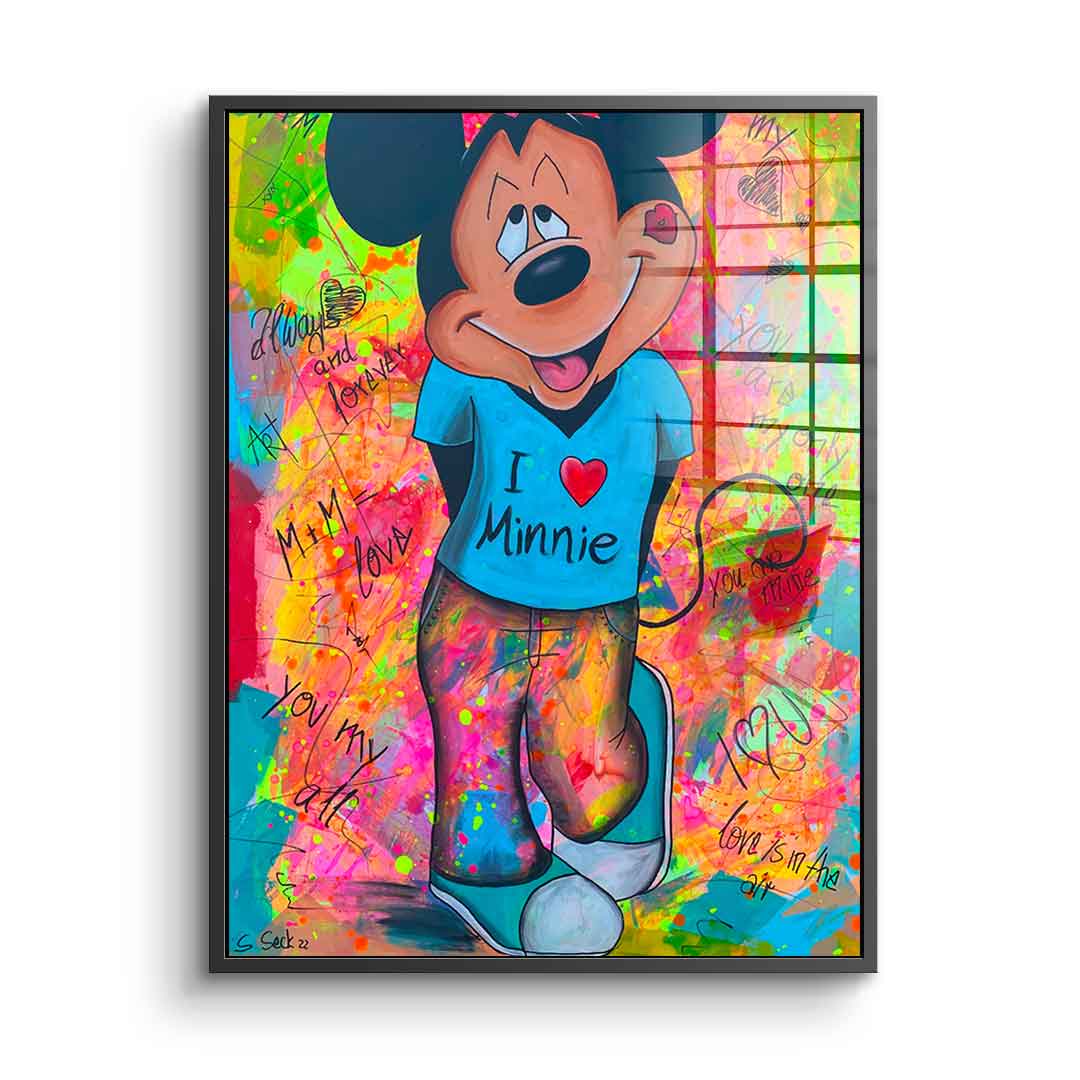 Mickey Kocha Minnie - Szkło akrylowe