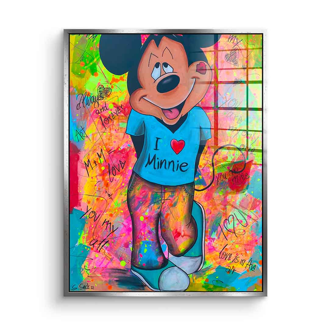 Mickey Kocha Minnie - Szkło akrylowe