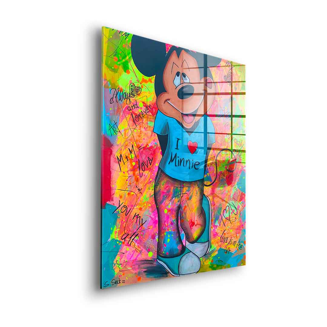 Mickey Kocha Minnie - Szkło akrylowe