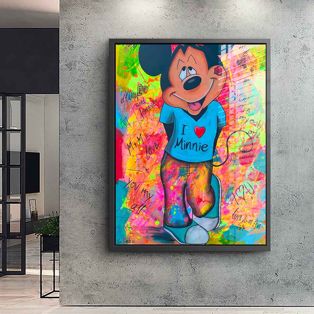 Mickey Kocha Minnie - Szkło akrylowe