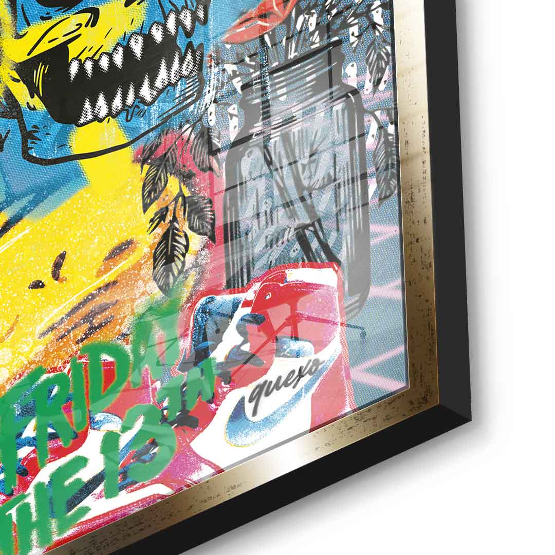 Mickey gold chain - acrylic glass