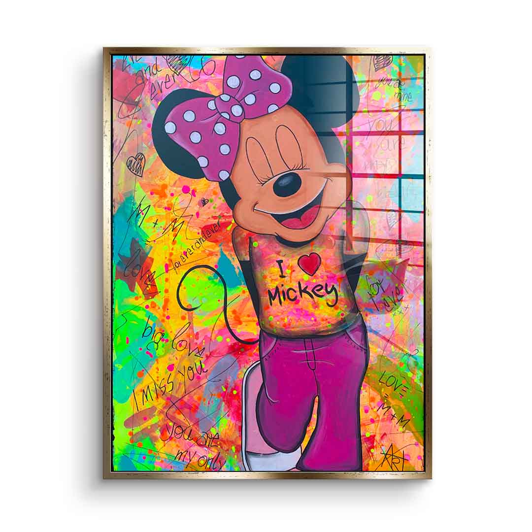 Minnie Loves Mickey - Acrylic Glass