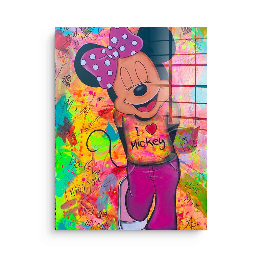 Minni Loves Mickey - Acrylglas
