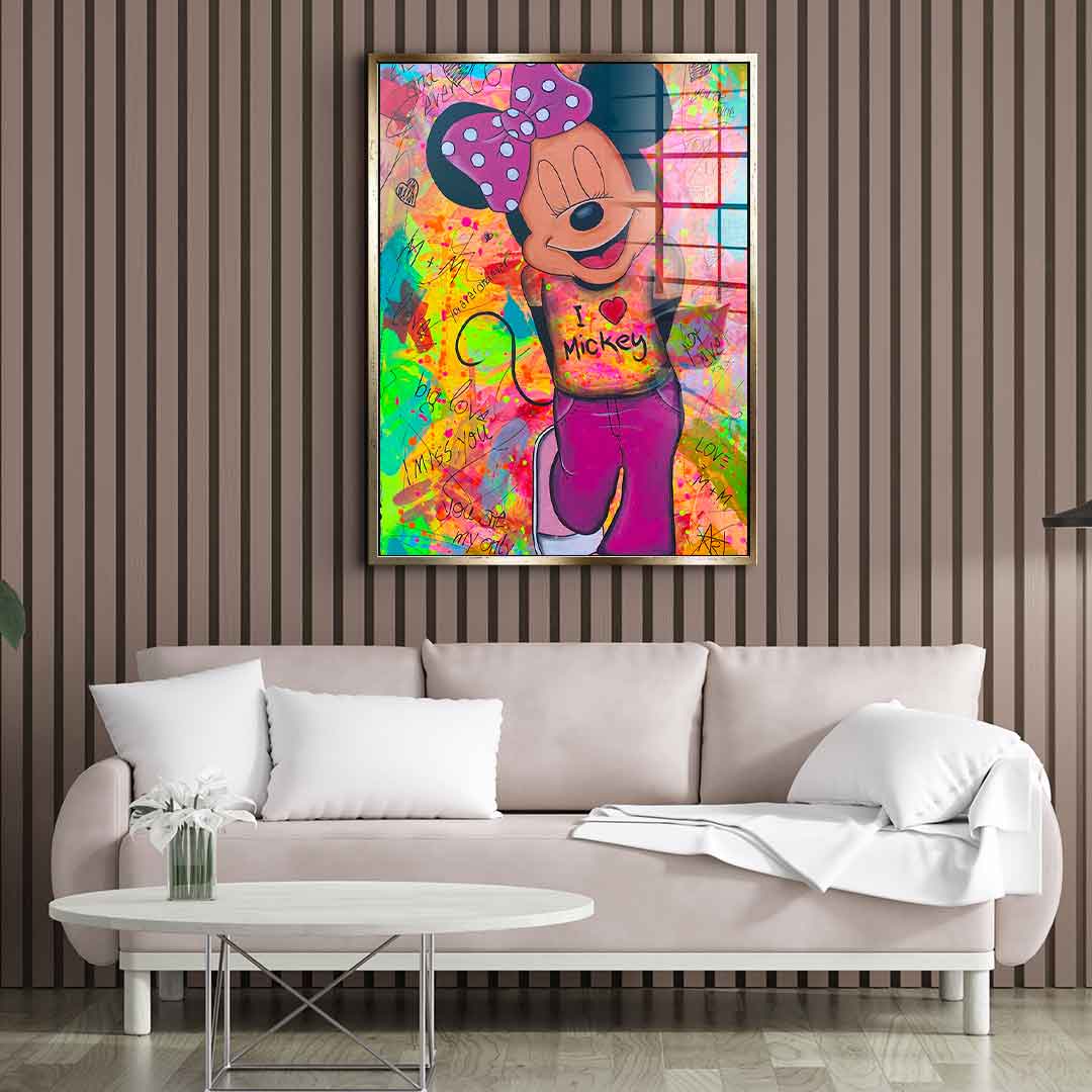Minnie Loves Mickey - Acrylic Glass
