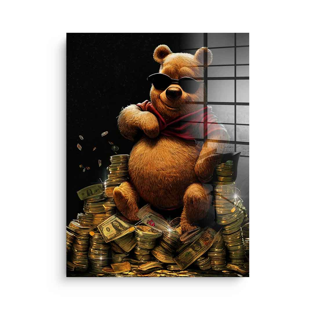 DOTCOMCANVAS Money Bear - Blattgold – Frontansicht