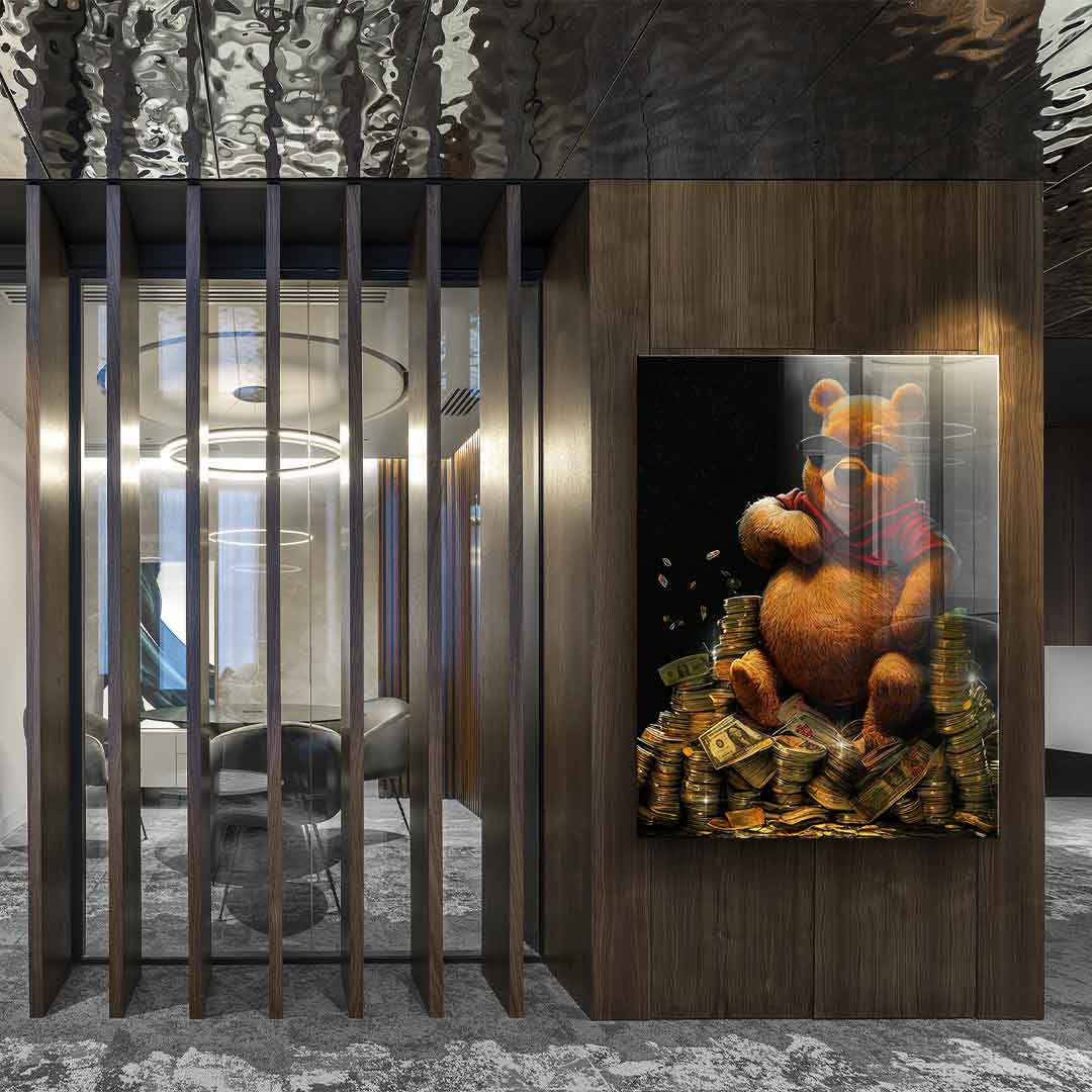 Money Bear - Acrylglas