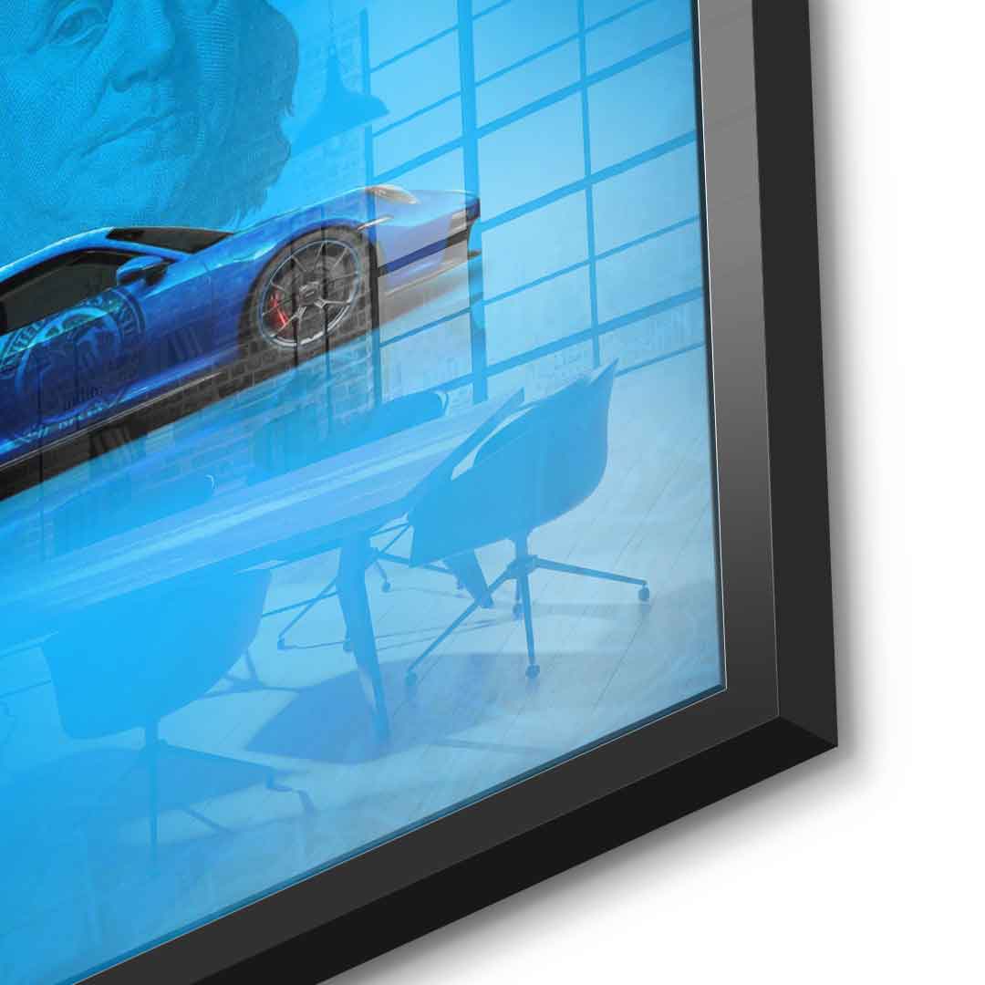 Money easy Blue – szkło akrylowe