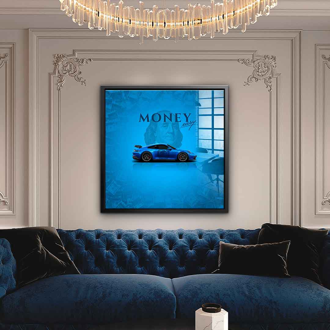 Money easy Blue – szkło akrylowe