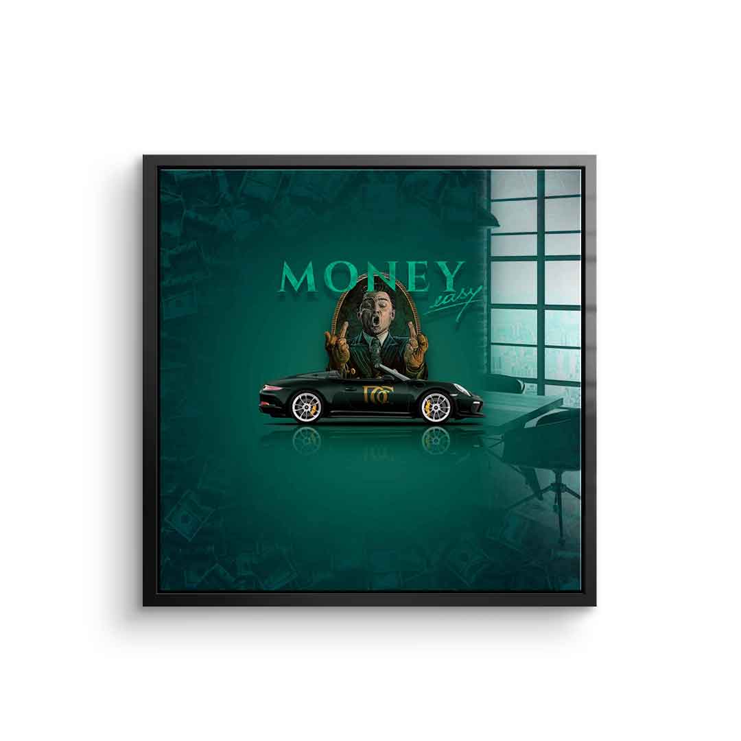 Money easy Green - Acrylglas