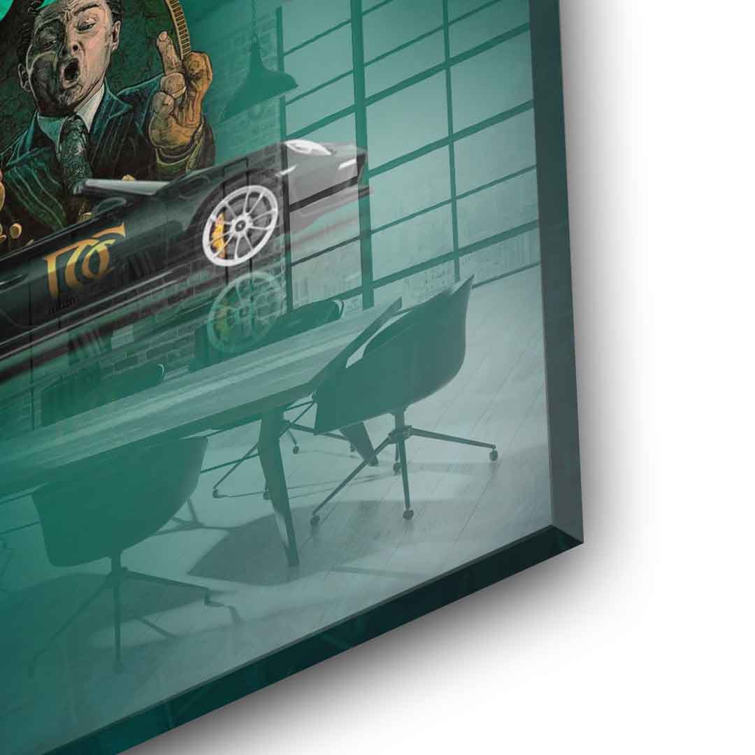 Money easy Green - Acrylglas