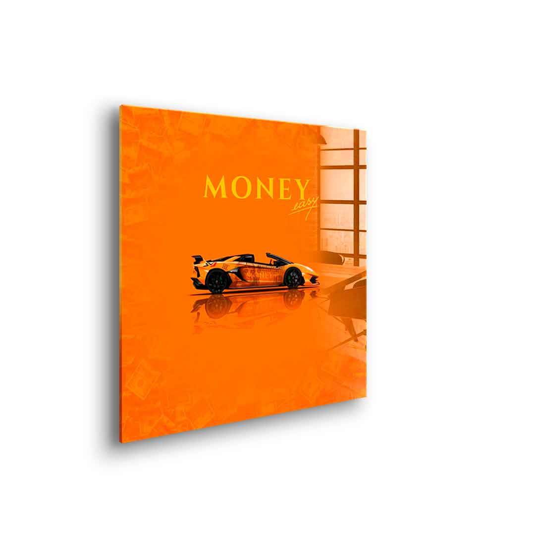Money easy Yellow - Szkło akrylowe