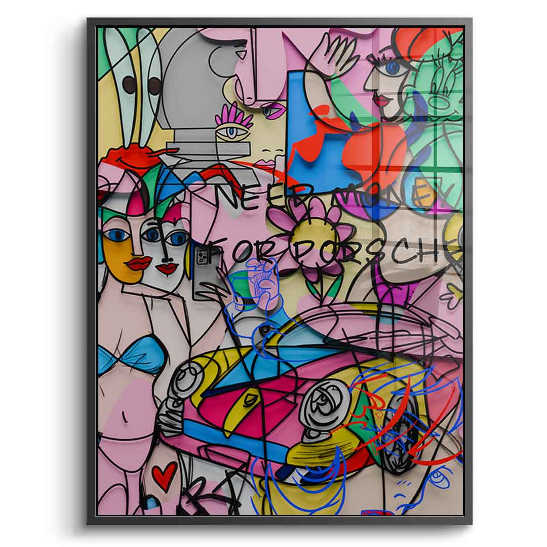 Need Money For Porsche - Acrylglas