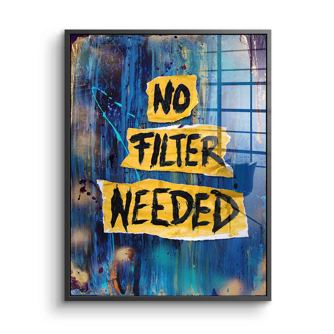 No Filter Needed - Acrylic Glass