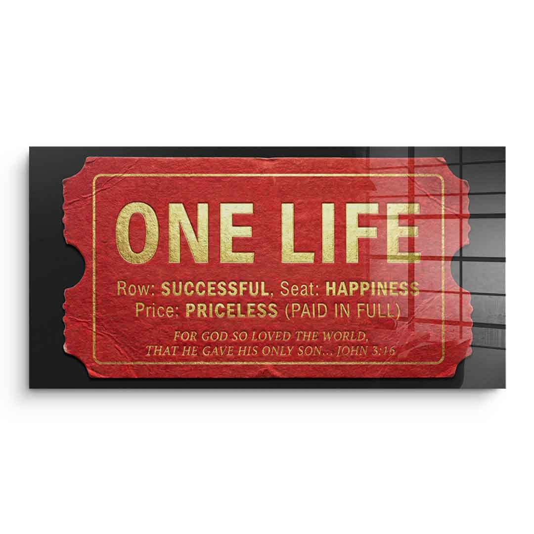 One Life - Acrylglas