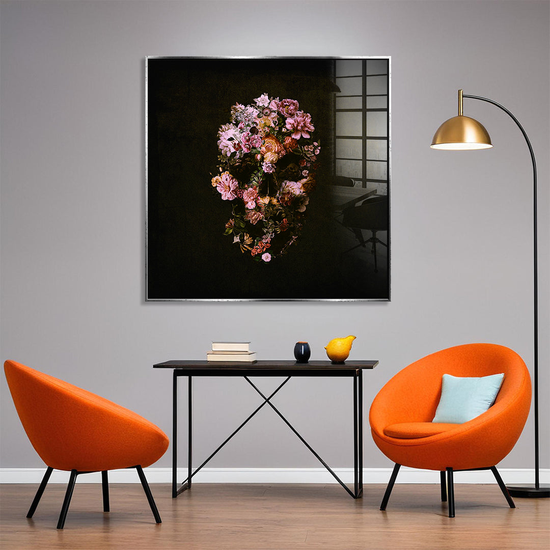 Peachy Skull - Acrylic glass