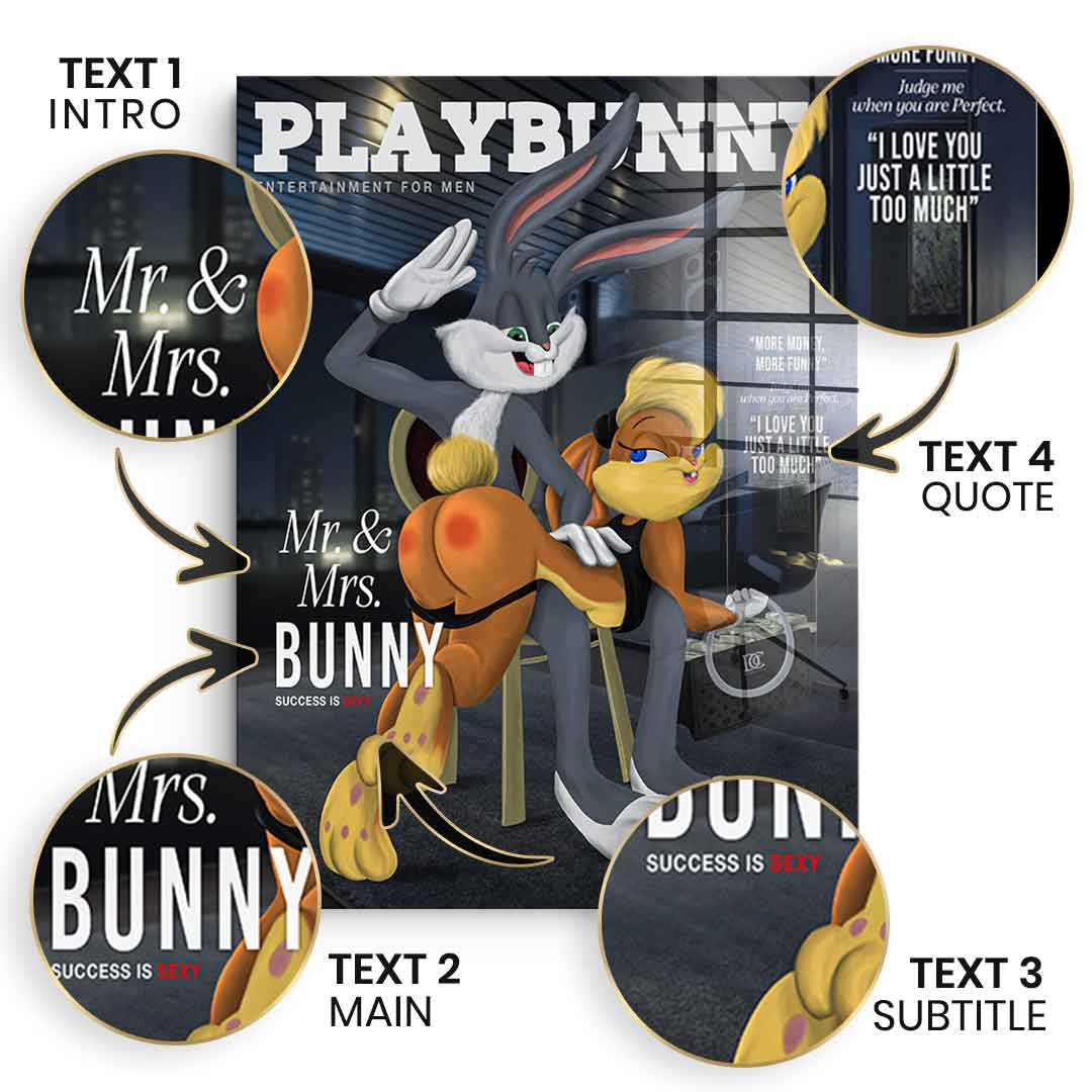 Playbunny Personalisierbar - Acrylglas
