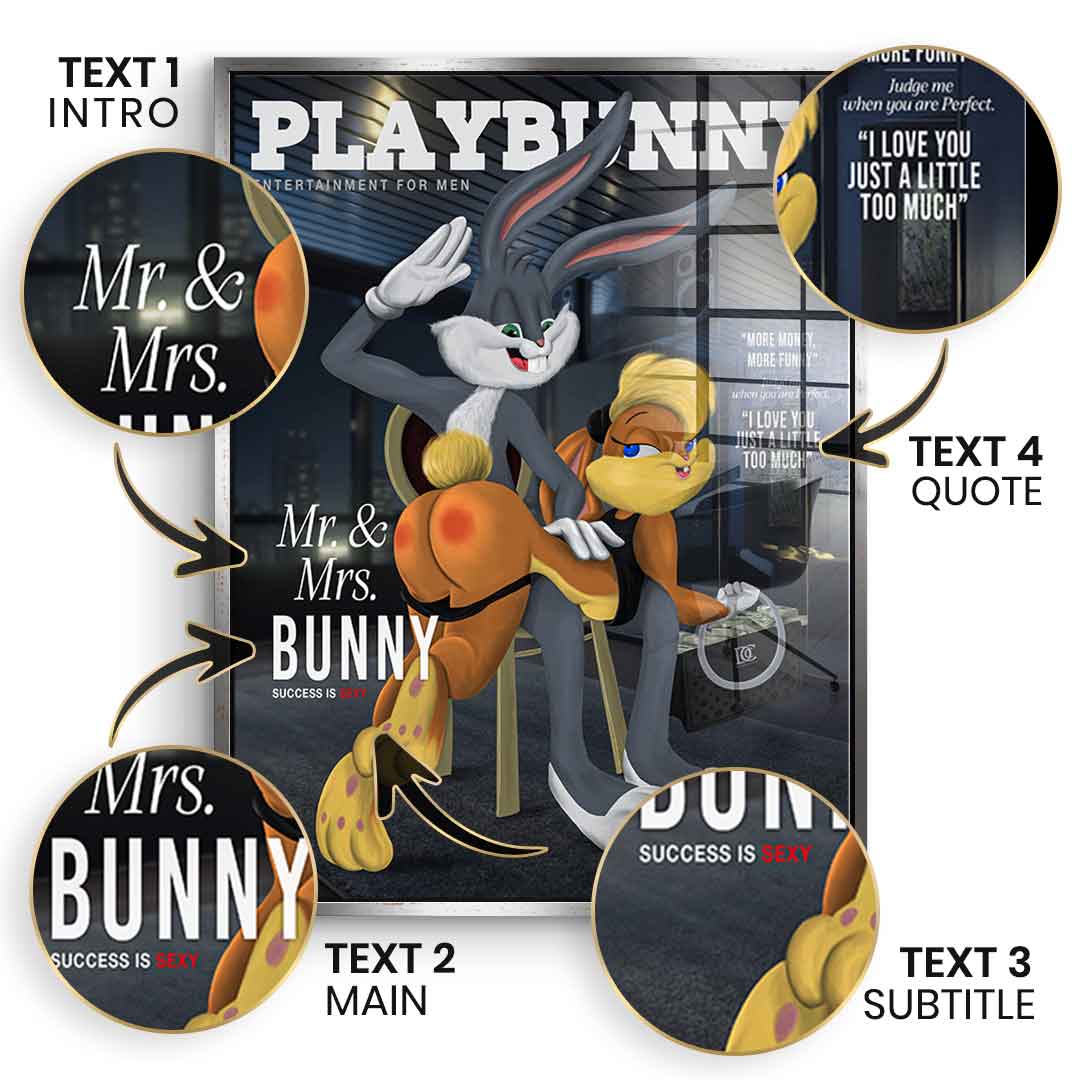 Playbunny Personalizowany - Szkło akrylowe