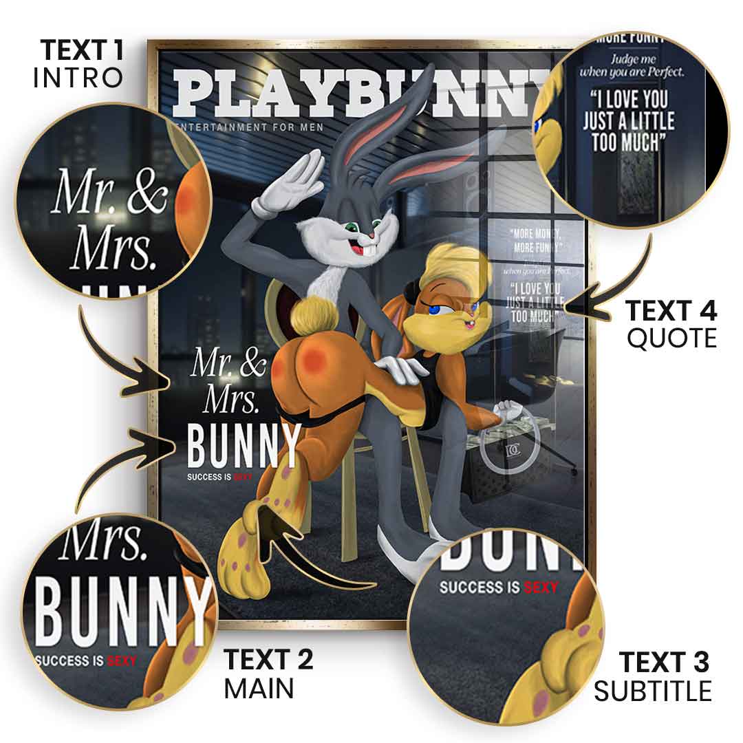 Playbunny Personalizowany - Szkło akrylowe