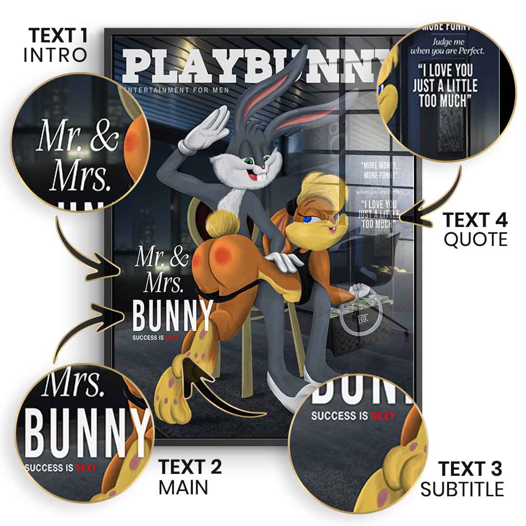 Playbunny Personalizowany - Szkło akrylowe