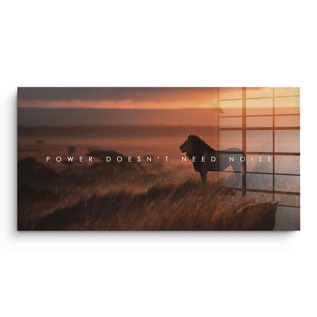 Power Doesn't Need Noise - Acrylglas