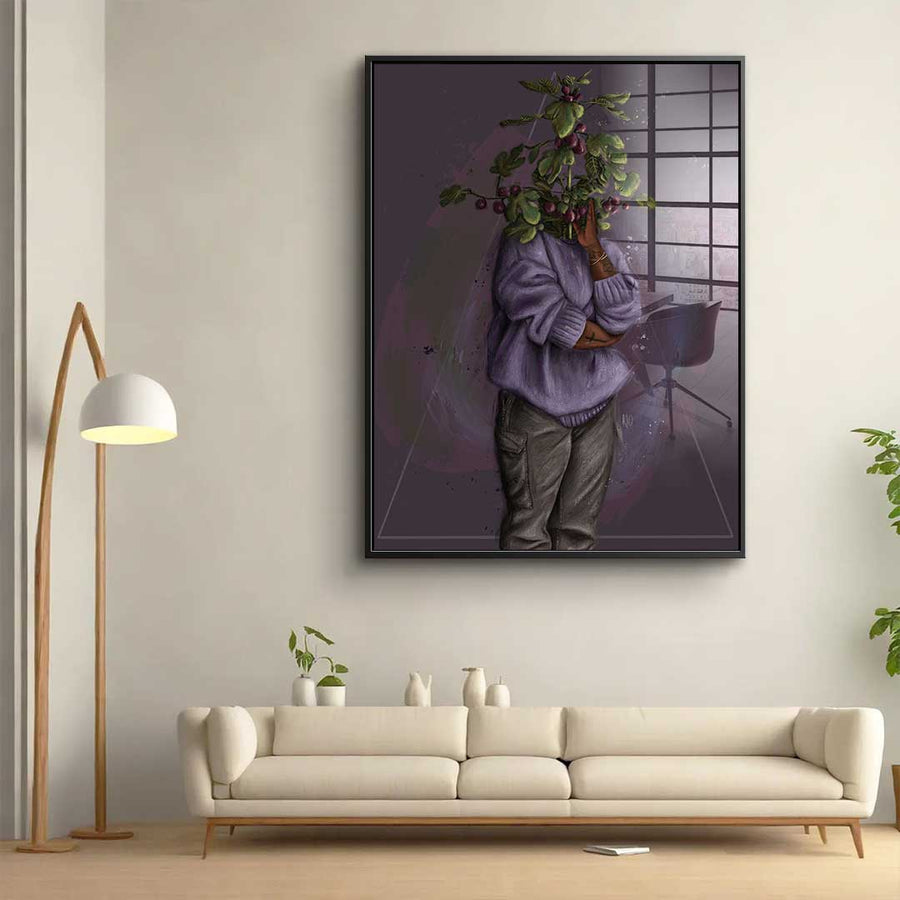 Purple Flower Head - Acrylglas