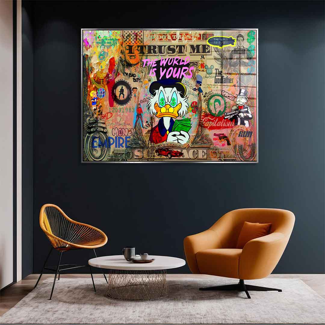 SCROOGE LIFE IS INSANE - Acrylglas