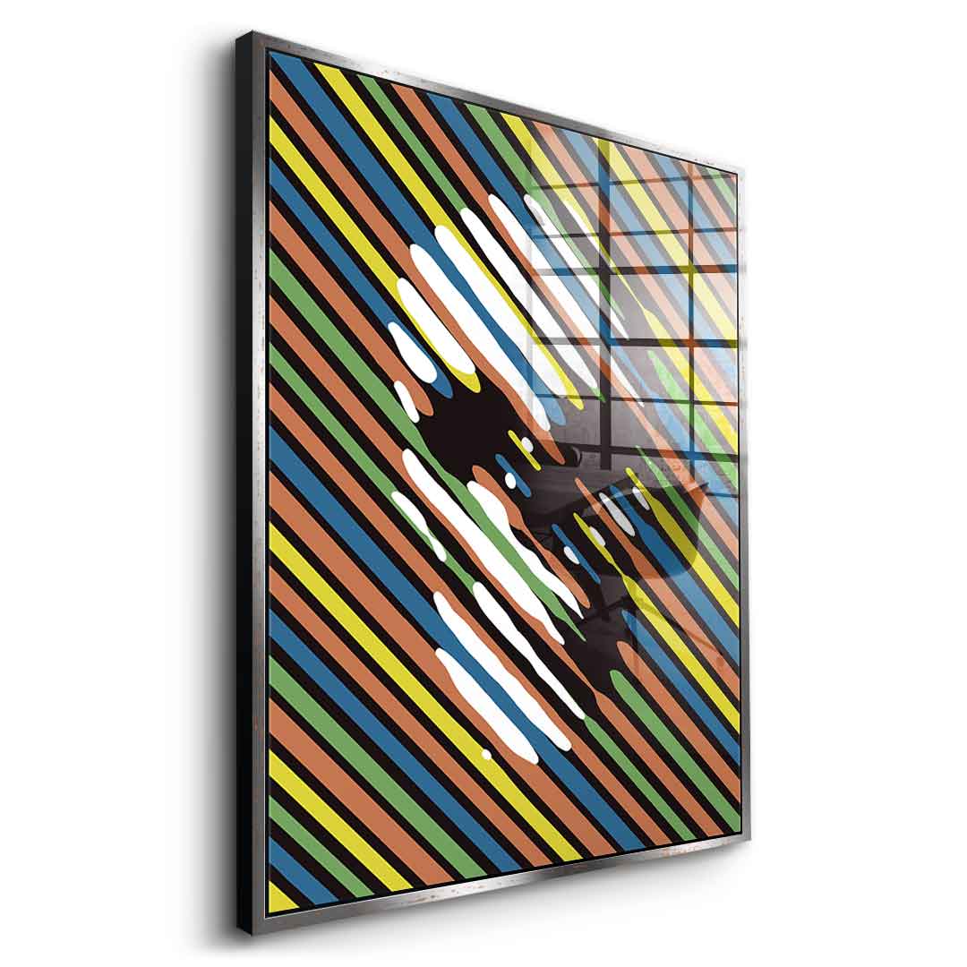 Stripe Skull – szkło akrylowe