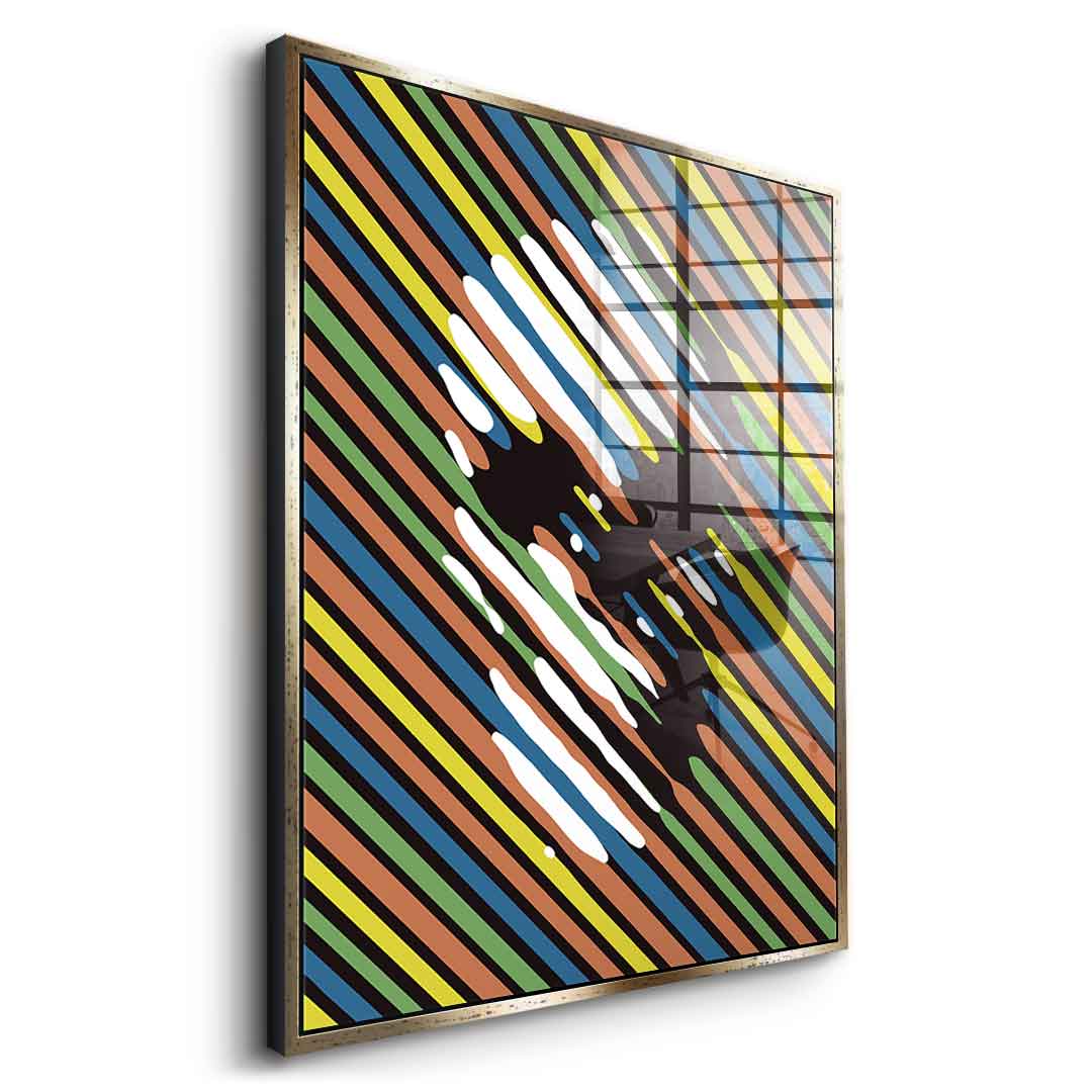 Stripe Skull – szkło akrylowe
