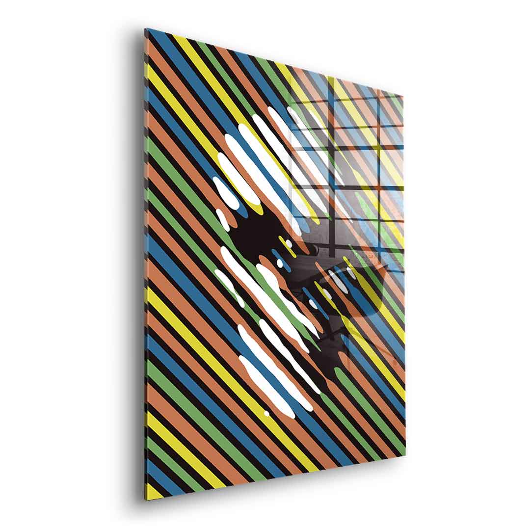 Stripe Skull – szkło akrylowe