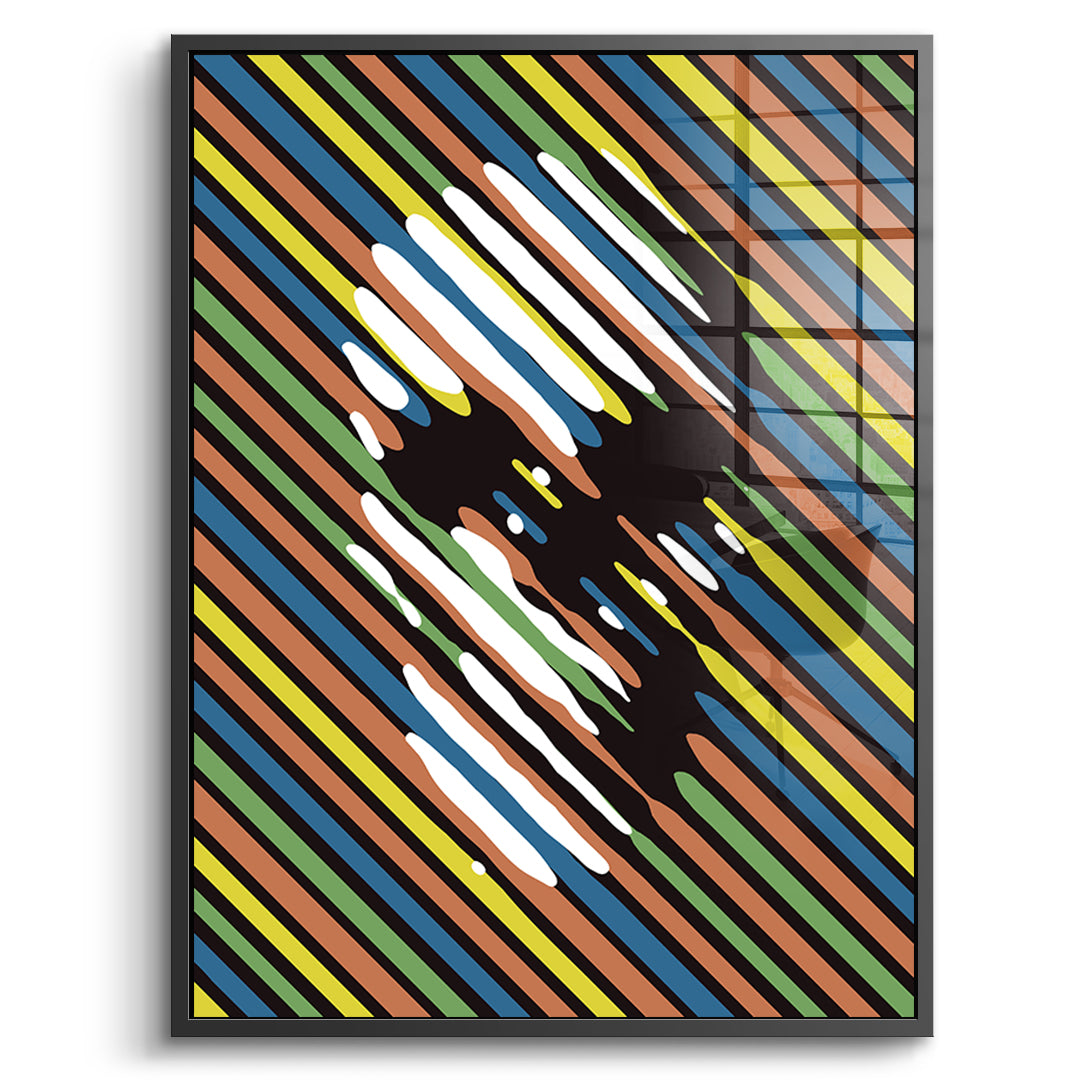 Stripe Skull – szkło akrylowe