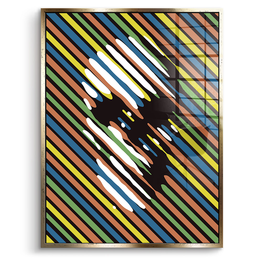 Stripe Skull – szkło akrylowe