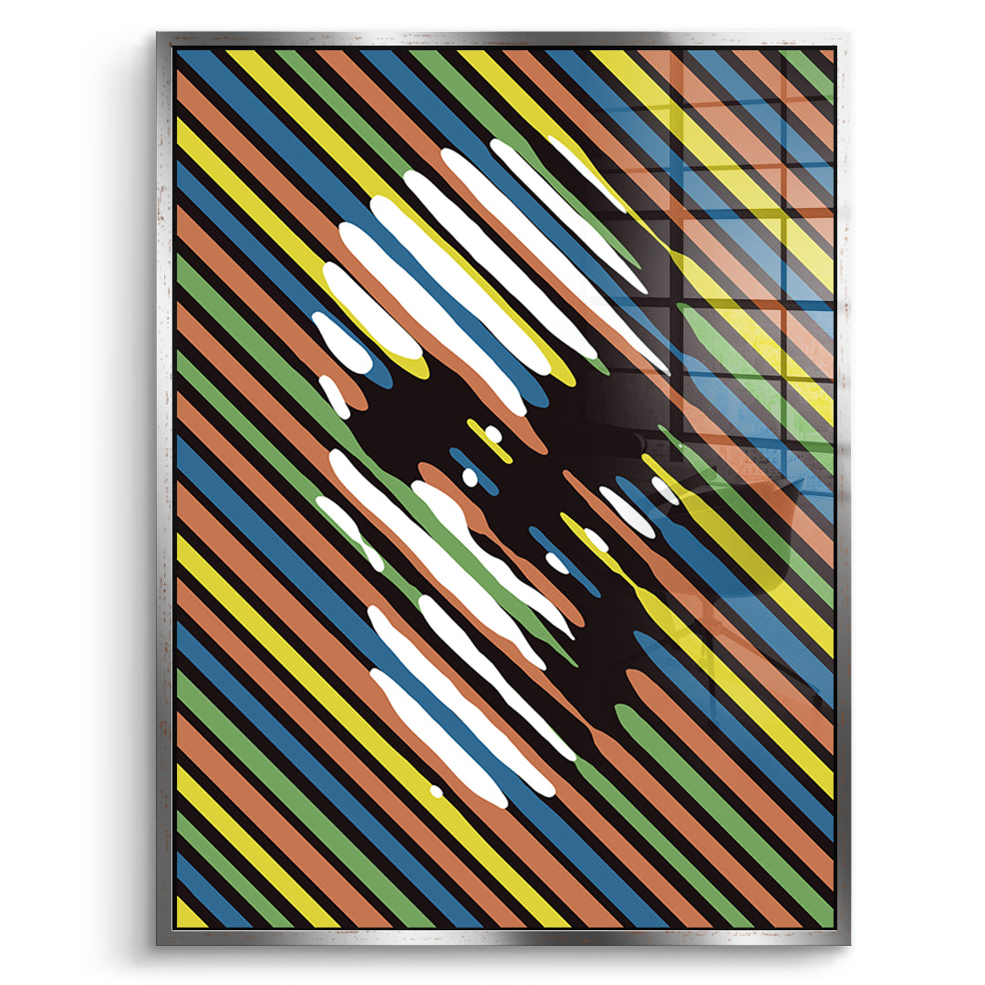 Stripe Skull – szkło akrylowe