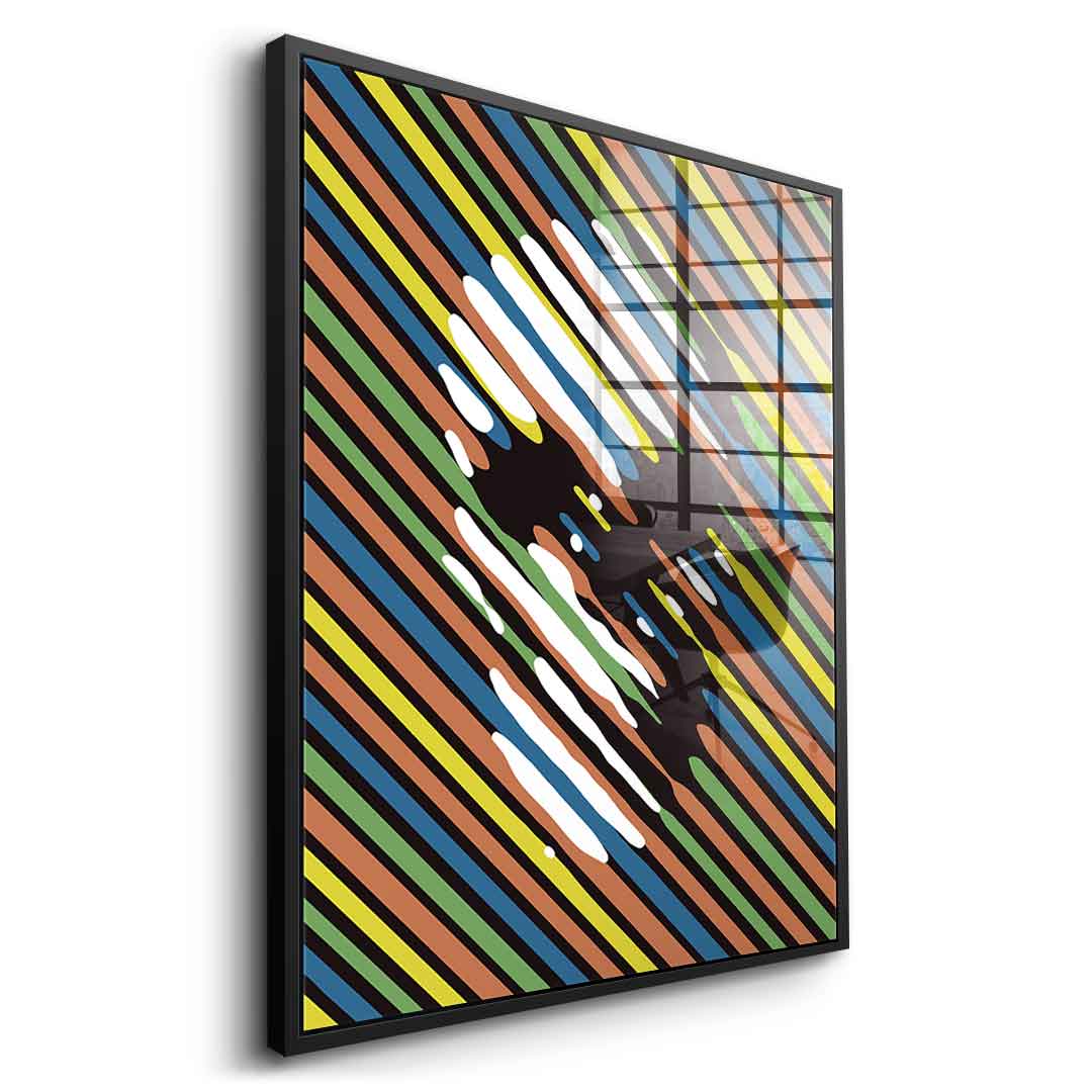 Stripe Skull – szkło akrylowe