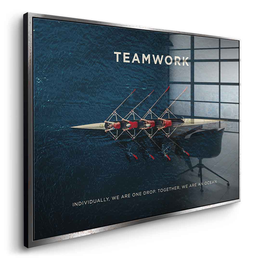 Teamwork #Rowing - Acrylic glass