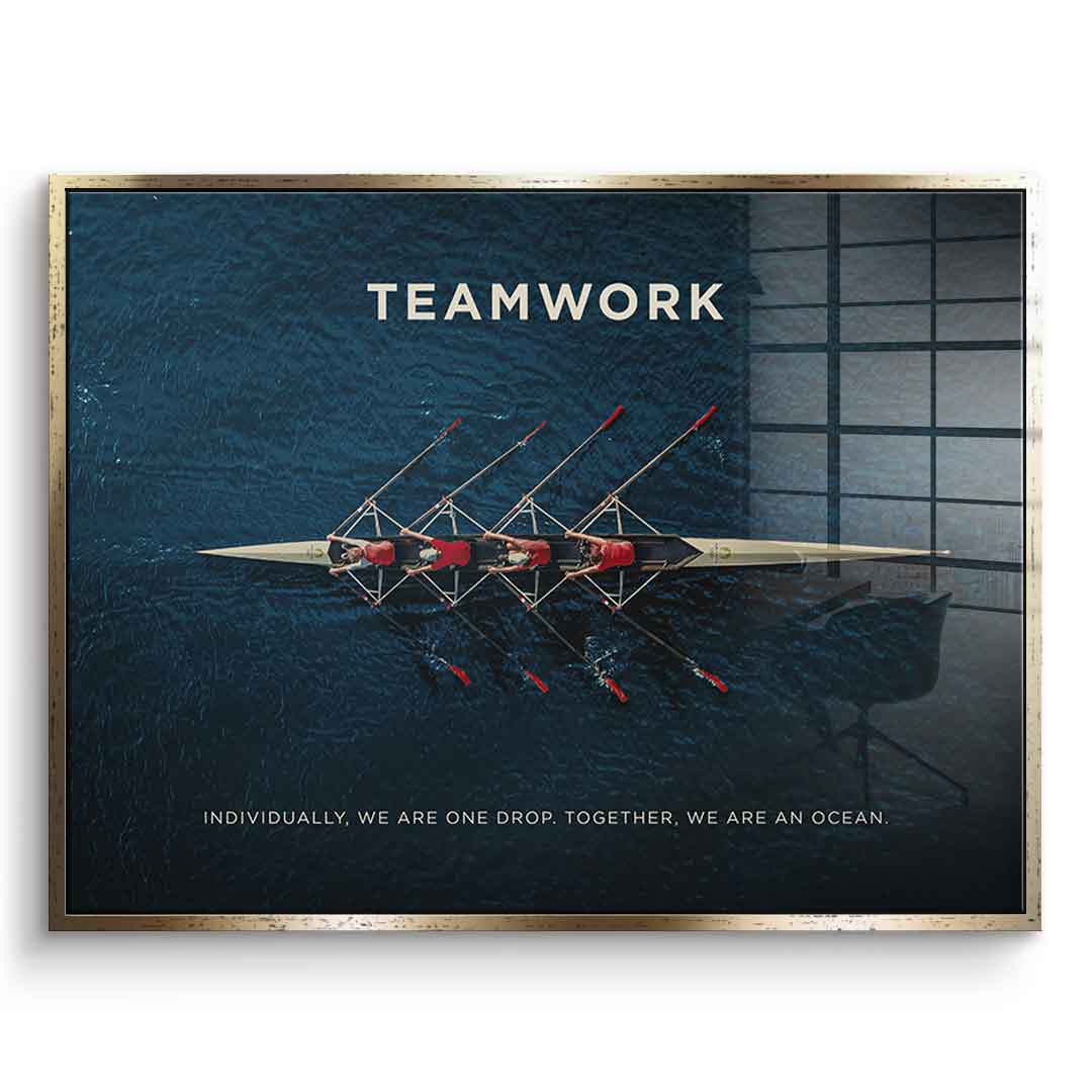 Teamwork #Rowing - Acrylic glass