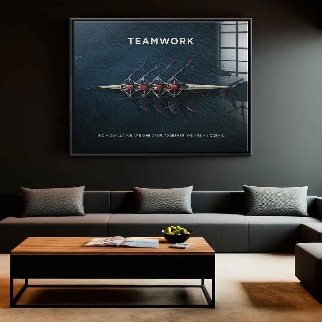 Teamwork #Rowing - Acrylic glass