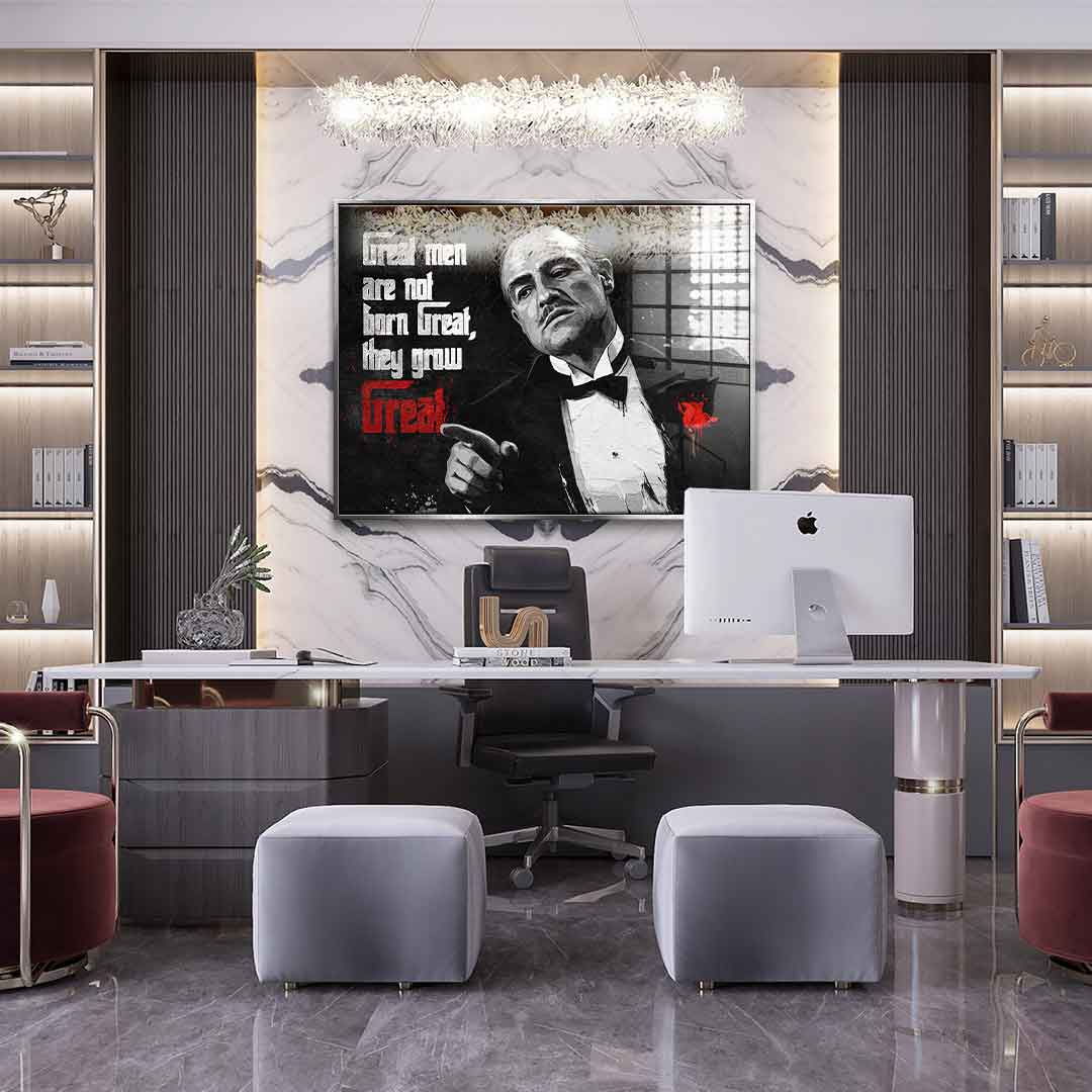 Great Men are not born Great - acrylic glass
