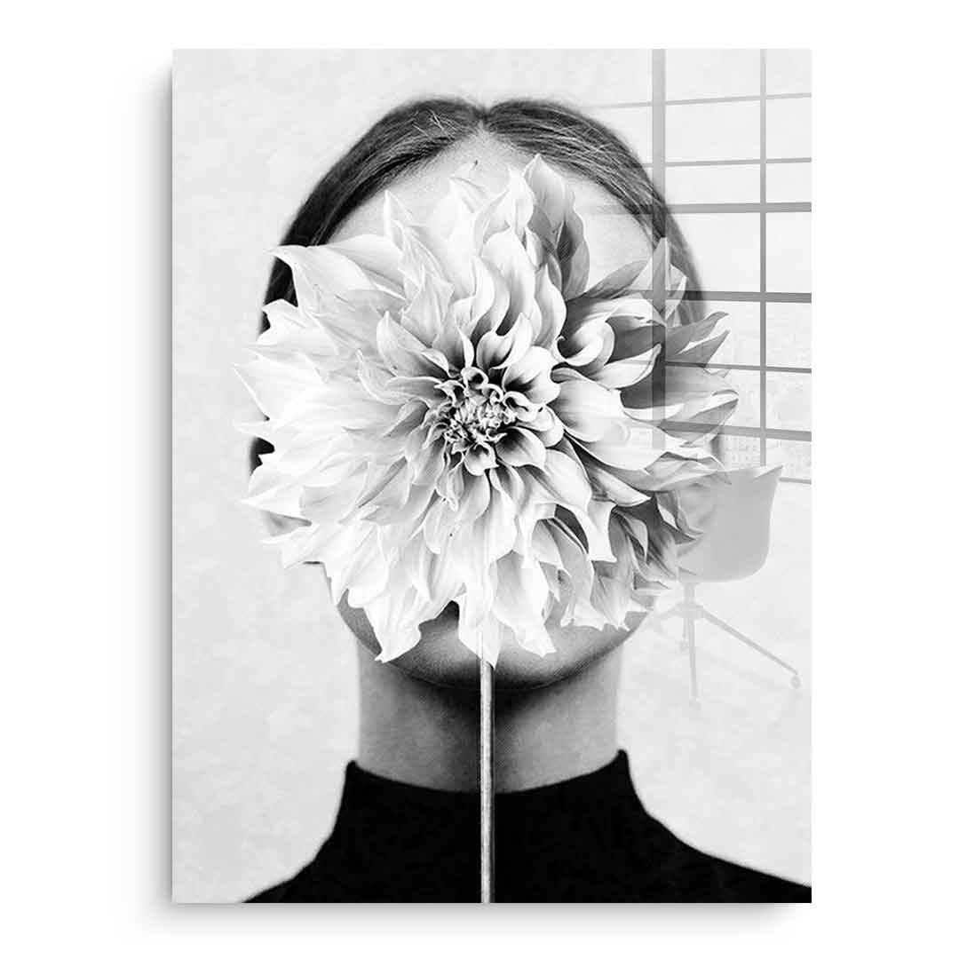 White flower - Acrylglas