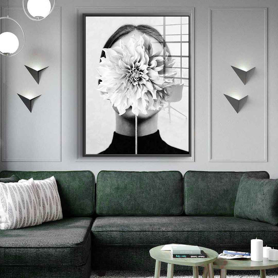 White flower - Acrylglas