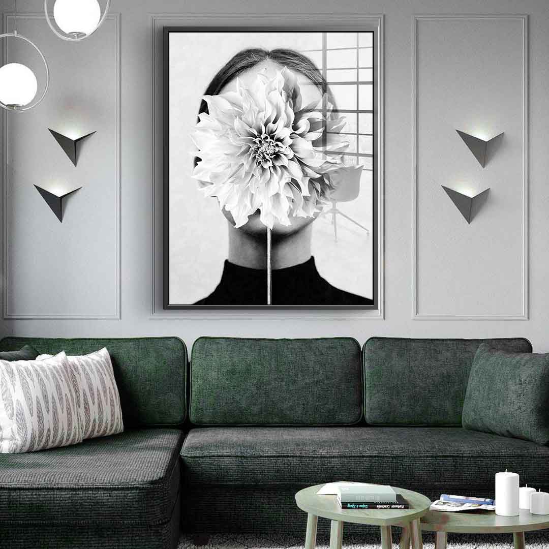 White flower - Acrylglas